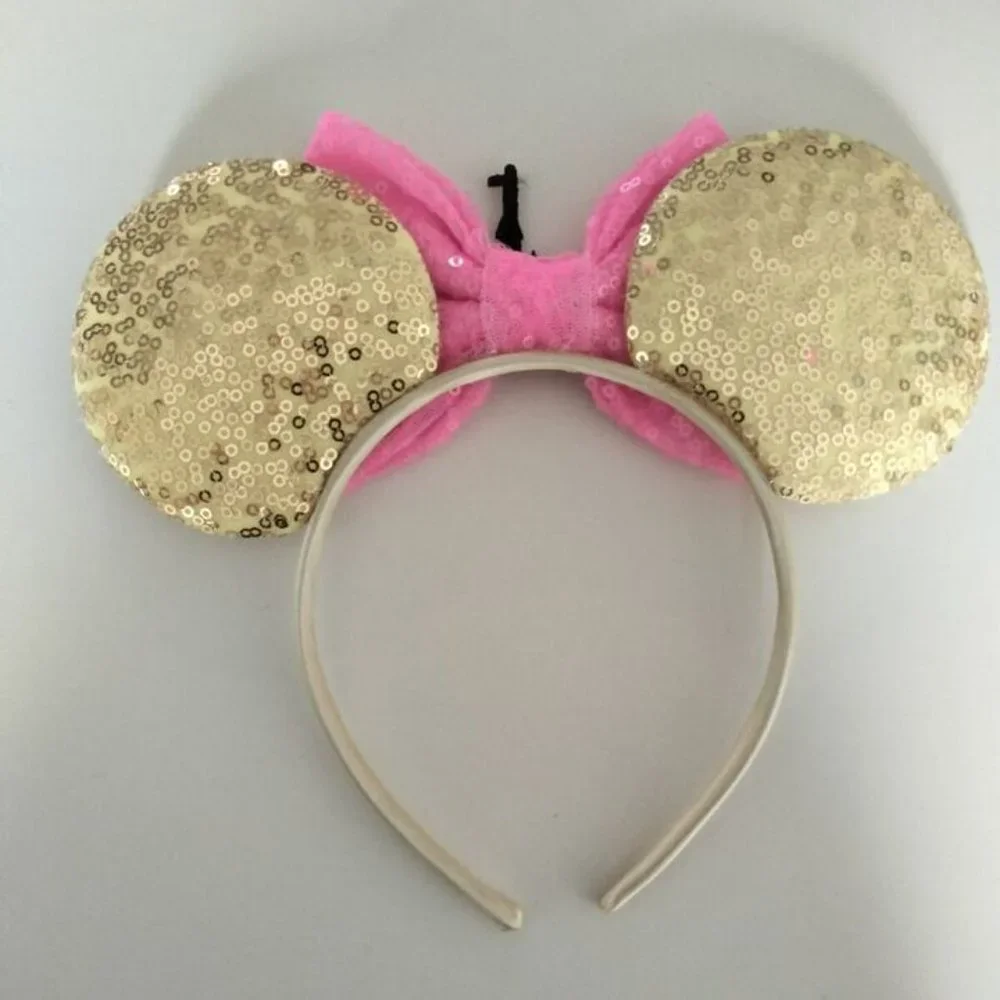 NEW- Castle Mouse Ears Headband with Sequins Bow